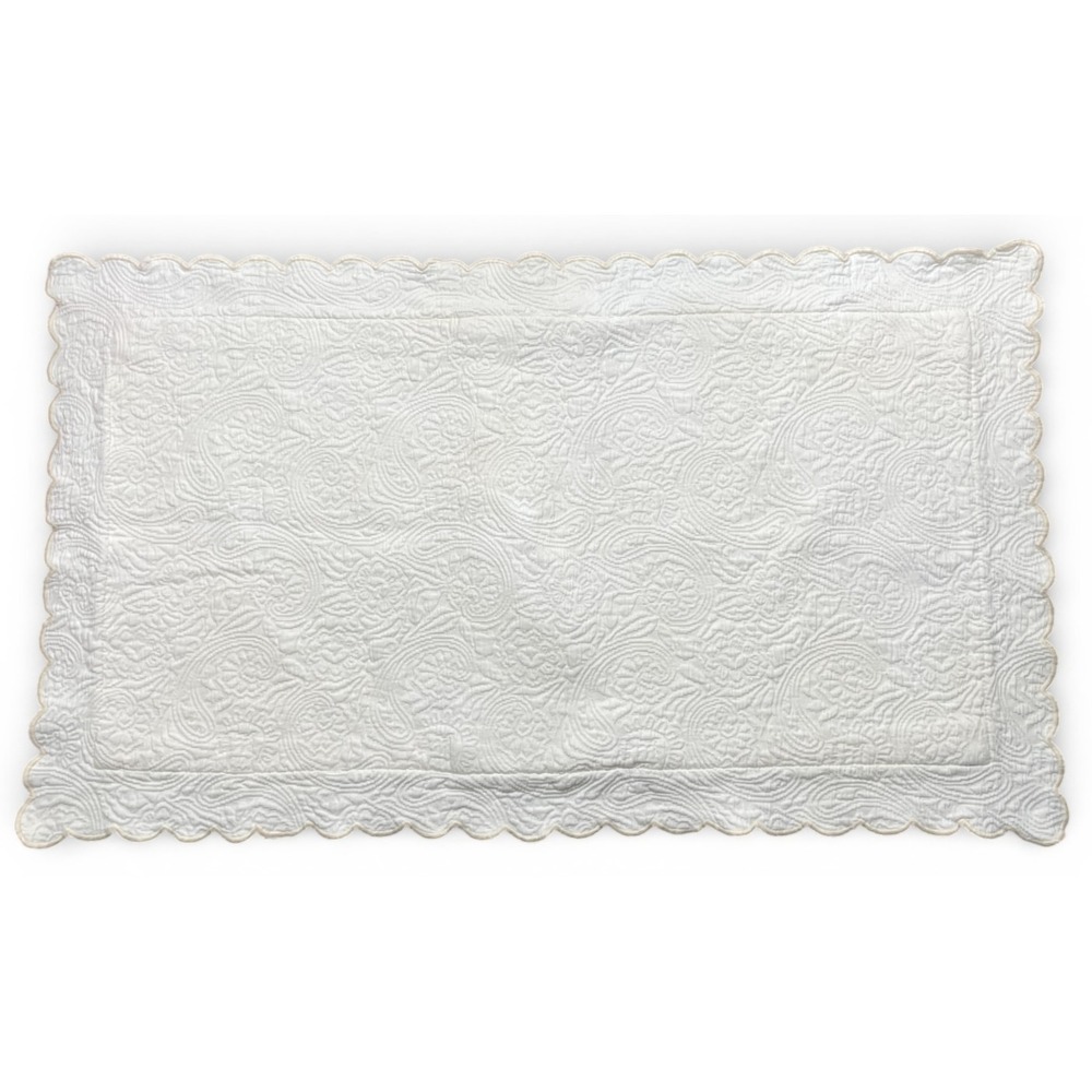 Peacock Alley Matelasse King Sham White Ivory